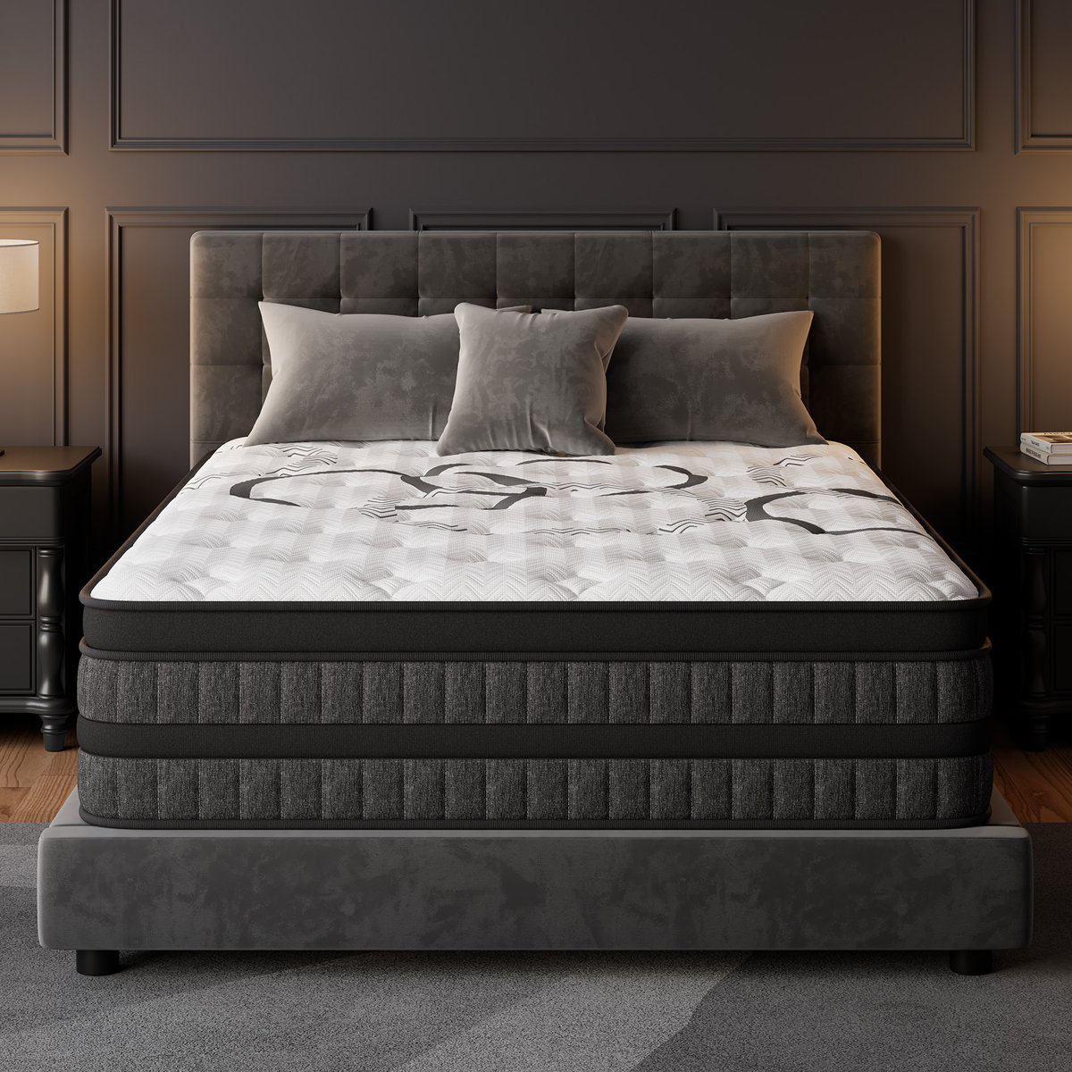 Alwyn Home 14-inch Euro top hybrid mattress