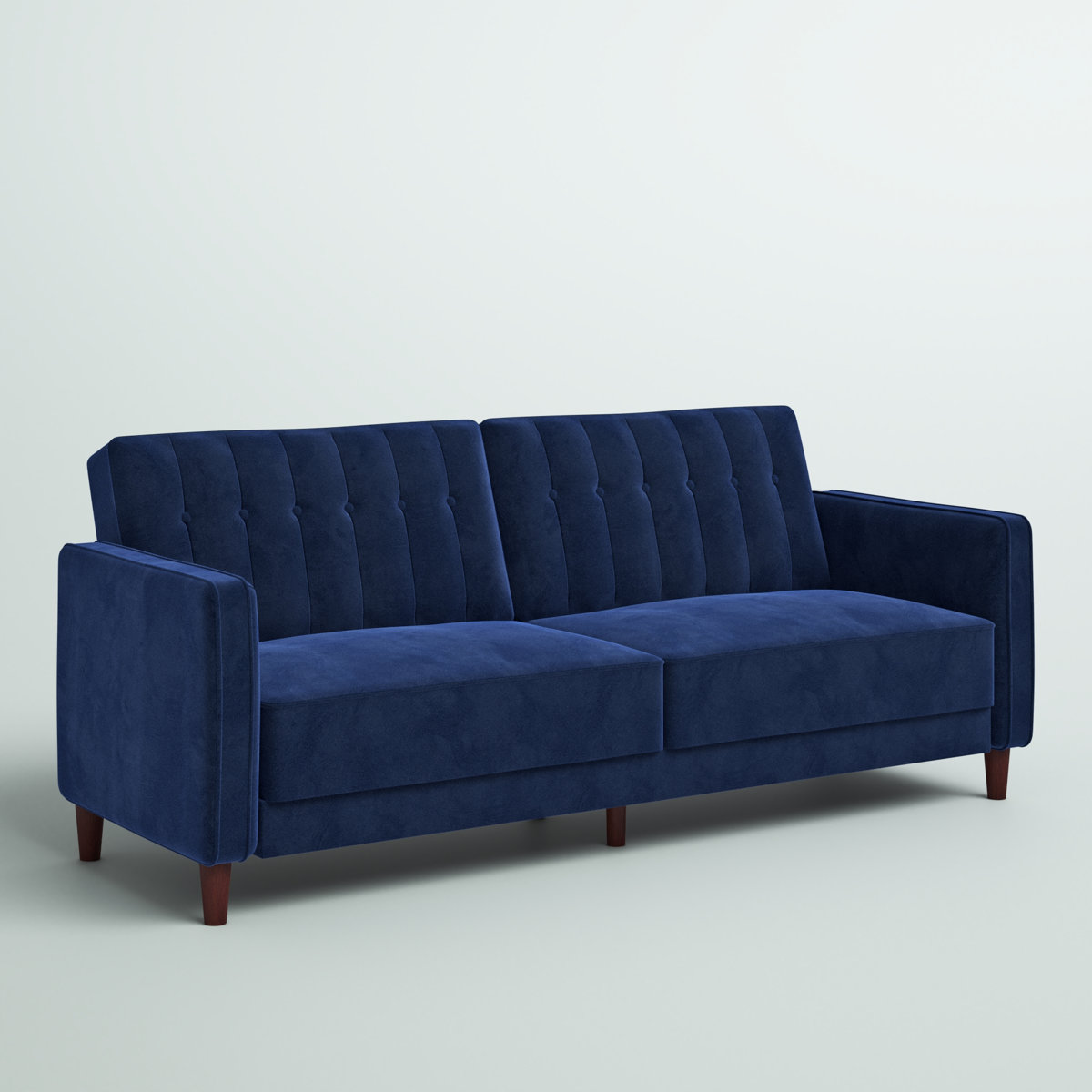 Blue velvet Perdue convertible sofa